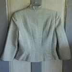Carmen Marc Valvo  Textured Blazer With Sequins Photo 7