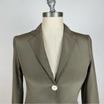 Luciano Barbera Moss Green Silk Blazer Jacket Photo 2