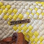 MERCEDES ZALASAR raffia bucket bag,made in Colombia,NWOT Yellow Photo 1