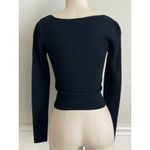Abercrombie & Fitch Black Knit Bustier Top XS Long Sleeve Sweetheart Neck Y2K Photo 5