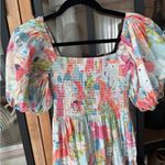 Petal and Pup Santorini colorful print smock dress puff sleeve midi maxi dress tiered ruffle Photo 6