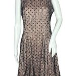Jason Wu JW Dress Womens Small Pink Black Lace Overlay Fit & Flare Preppy Photo 0