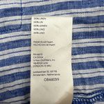 Free People  We The Free Sail Away Linen Stripe Shirt Blue Photo 10