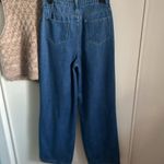Pretty Little Thing  Mid Blue Wash Wide Leg 5-Pocket Denim Jean Photo 4