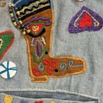 Vintage JouJou Denim Vest Embroidered Fringe Cowgirl Western Y2K 90s Size L Size L Photo 8