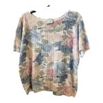 Blair Vintage Floral Knit Top Pastel Cottagecore Short Sleeve Sweater Photo 1