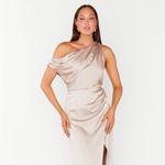 Show Me Your Mumu Jodie Dress In Show Me The Ring Luxe Satin Photo 7