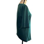 Active Basic  Teal 3/4 Sleeve V-Neck Top Photo 2