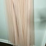 AMSALE Blush Pink Sweetheart Neckline Hourglass Chiffon Strap Maxi Dress Size 6 Photo 10
