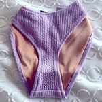 J.Crew  Lavender Textured curved-waist cheeky bikini bottom Size Medium Photo 1