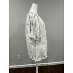 NYMÅNE White Linen Cotton Embroidered Puff Sleeve Tunic Dress Top S Photo 1
