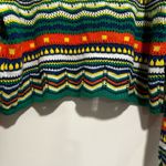 SheIn Women’s Large Striped Cropped Crewneck Sweater. Scalloped Hem. Oversized. Photo 11