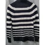 Style & Co. Women's Striped Cotton Sweater Navy Blue & White Knit Small Black Photo 1