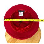 INC Women's Bow Cloche Wool Hat Red Adjustable One Size 100% Wood Photo 5