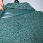 Ryegrass Sea Moss Green Woven Faux Leather Trim Zip Up Jacket Large New With Tag Photo 9