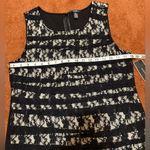 Alfani  Sheath Dress Womans Size 12 Black Floral Lace Overlay Sleeveless NWT Photo 1