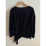 Torrid Shirt Blouse Wrap Black Lace Tie Back Size 4 4x Plus Size Sexy Photo 2