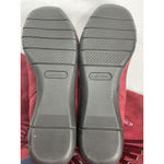 Comfortview Womans Comfort View Midcalf Boots Maroon 9.5 M Pull On Side Zip fringe Flat Heel Photo 8