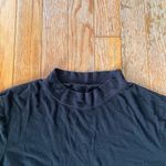 black mock neck long sleeve top Size M Photo 1