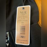 NWT! Nue by Shani Black Dress with Belt and Puff Sleeves built in shapewear Size 12 Photo 3