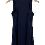 Zella  Replay Sleeveless Zip Polo Dress Navy Blue Size XS Tennis Pickleball Mini Photo 4