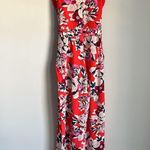 Yumi Kim  - Red Floral Print Silk Jumpsuit Photo 2