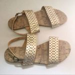 Gap Women's Gold Cut Out Design Loe heel Ankle Strap Sandals Size 8 Photo 1