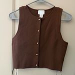 H&M  Knit Button Down Sweater Vest Cropped Photo 2