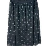 Ann Taylor Sequined Tulle Midi Skirt Black/Gray Silver Size M Party Cocktail Photo 0