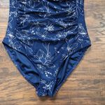 Niptuck Swim • Joanne one piece swimsuit Garden Line Foil navy silver floral Blue Size 4 Photo 6