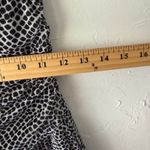 Dress Barn Y2K Halter Midi Dress Size 12 Black White Geometric Ruched 2000s Photo 6