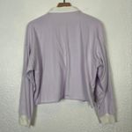 Aerie Sporty Prep Rugby Polo Shirt in Lavender Dawn Size Large Photo 2