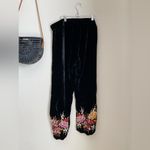 Johnny Was  Zosia Velvet Floral Hem Joggers, Size XL Photo 3