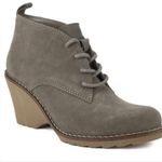 White Mountain  Lambert genuine suede wedge lace up booties 8.5 Photo 8