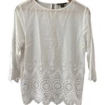 Tommy Bahama Crochet Eyelet Cercle Eyelet Tunic Top White Size Small Photo 2