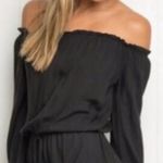 Brandy Melville Gabriella Romper Off The Shoulder Black One Size Photo 0
