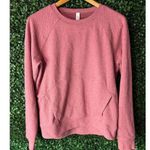 Lululemon Catch A Moment Crew Heathered So Merlot Sz 8 Textured Pullover Red Pin Photo 1