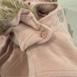 EXPRESS Button Front Wool/Cashmere Blend Pea Coat Faux Fur Trim Women’s 6 Pink Photo 9