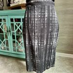 Banana Republic  Sloan Pencil Skirt Black White Stripe Size 4 Photo 3
