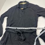 Bella Dahl  Belted Pullover Shirt Dress Women's Size XS Black Long Sleeve Ecovero Photo 9