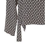 ZARA  Black & White Long Sleeve Flowy Hi-Lo Popover Blouse ~ Women's Size MEDIUM Photo 4