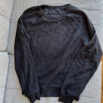 Everlane Black  French Terry Crew Neck Sweatshirt Photo 2