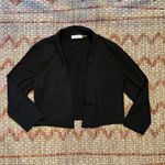 Calvin Klein | Women's Black Open Front Cropped Cardigan Jacket, Size L Photo 2