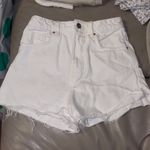 ZARA  white high rise distressed jean shorts size 2 a40 Photo 1