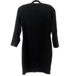 Pearl C Black 100% Pure Wool Long V Neck Button Front Vintage Blazer Jacket Sz 8 Photo 1