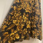 Jones New York Vintage 90s Black & Gold Yellow Maxi Floral Skirt Photo 1