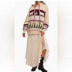 Free People NWT LUTZ FAIR ISLE OVERSIZED HOODIE JACKET TOP, SIZE S, MSRP $268 Photo 3