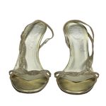 Anne Klein Vintage: ๐ฎ Glittery Stiletto Slingback Sandals ๐ฎ Metallic Gold ๐ฎ Photo 6