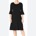 Tahari by Arthur S. Levine Women's Black Bell Sleeve‎ Bi Stretch Dress Sz 12 Photo 1