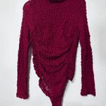 Free People  Day & Night Lace Bodysuit Berry Wine Burgundy NWOT Size Medium Photo 3